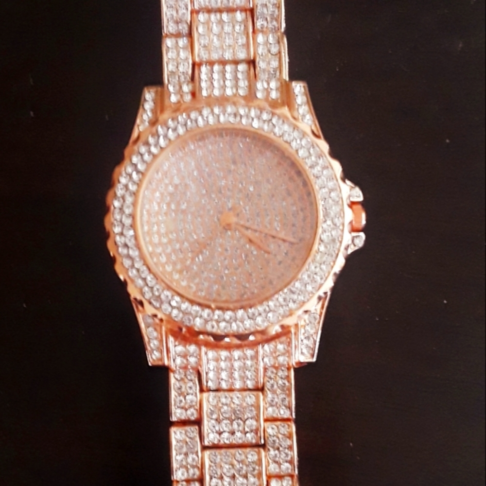 Rose Gold/Crystal Watch